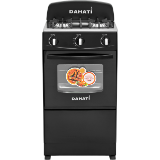 купить в Запорожье Газовая двухконфорочная плита DAHATI 2000-22B BLACK/STEEL чугунная решетка в Запорожье